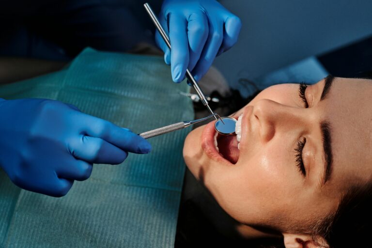 dental exam with a patient